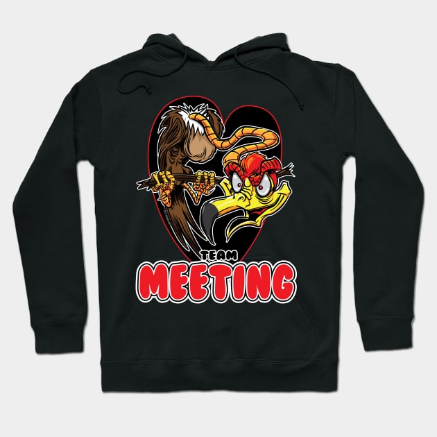 Team Meeting Buzzard Hoodie by eShirtLabs